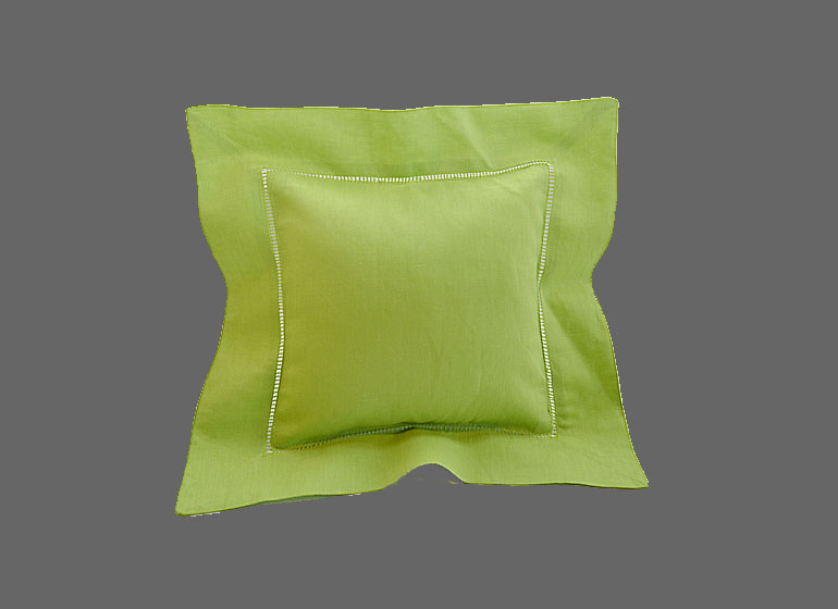 Hot Green Color Mini 8x8" Baby Square Hemstitch Pillow Sham
